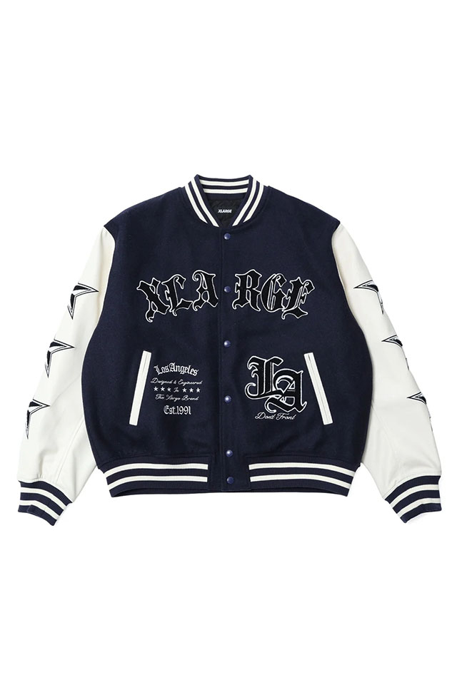 XLARGE エクストララージ 101264021004 VARSITY JACKET スタジャン NAVY 正規通販 メンズ レディース