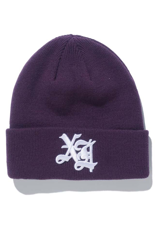 XLARGE 101224051011 OLD ENGLISH LOGO KNIT CAP XLARGE ニットキャップ PURPLE 正規通販 メンズ レディース