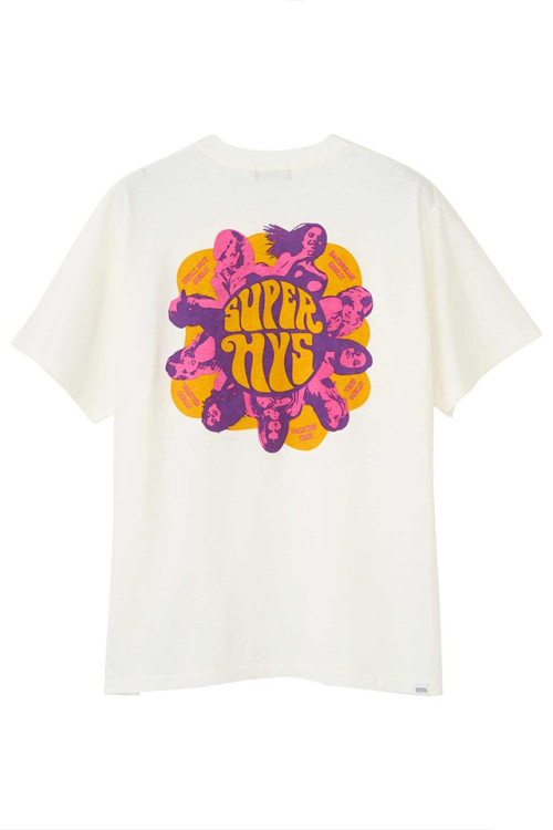 HYSTERIC GLAMOUR ヒステリックグラマー 02251CT33 HYSTERIC CIRCLE Tシャツ WHITE 正規通販 メンズ