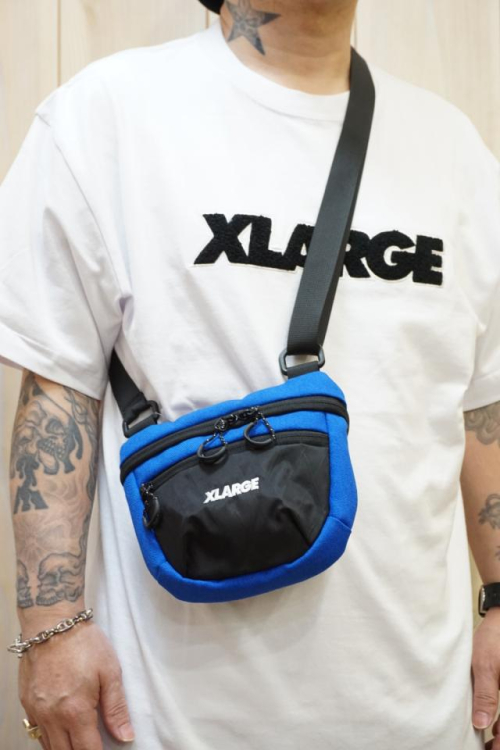 XLARGE エクストララージ 101222053003 FUNCTIONAL SHOULDER MINI BAG XLARGE ショルダーミニバッグ BLUE 正規通販 メンズ レディース