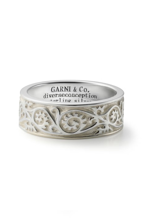 GARNI ガルニ GR16028 Vine Pattern Ring - Light バインパターンリング - Light WHITE 正規通販 メンズ レディース