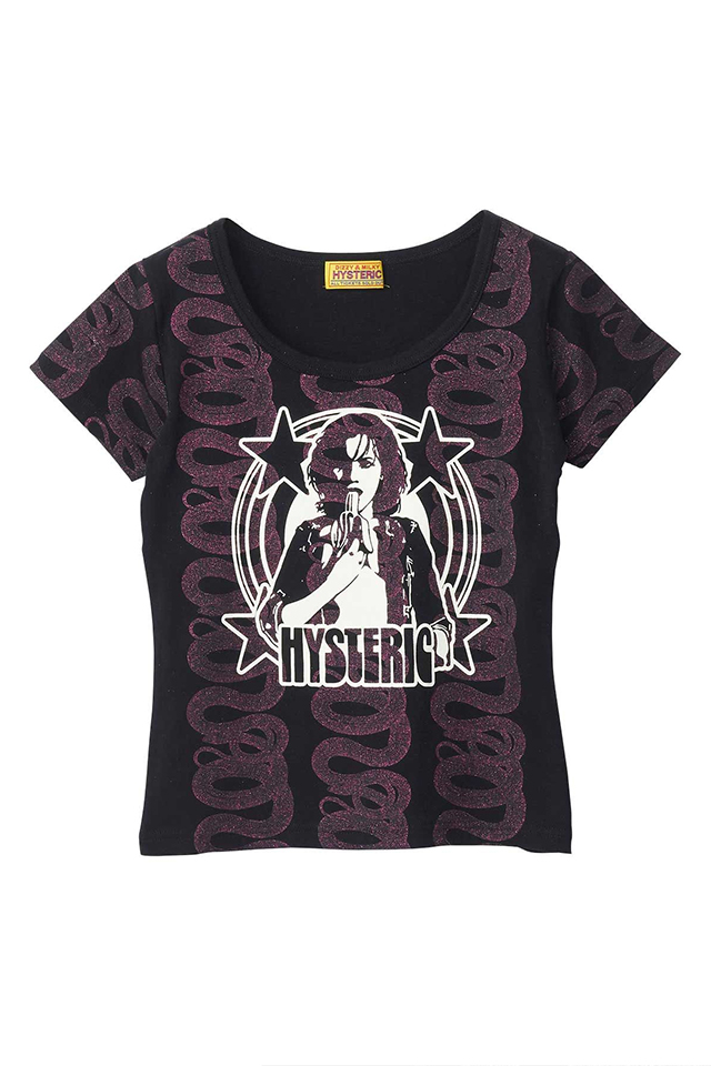 HYSTERIC GLAMOUR ヒステリックグラマー 01263CT03 BANANA GIRL チビTシャツ PINK 正規通販 レディース