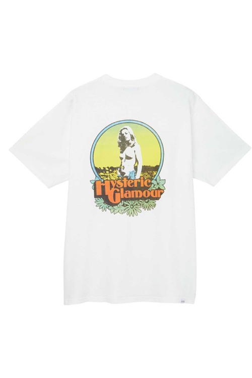 HYSTERIC GLAMOUR ヒステリックグラマー 02241CT13 FLOWER TRIPPIN Tシャツ WHITE 正規通販 メンズ