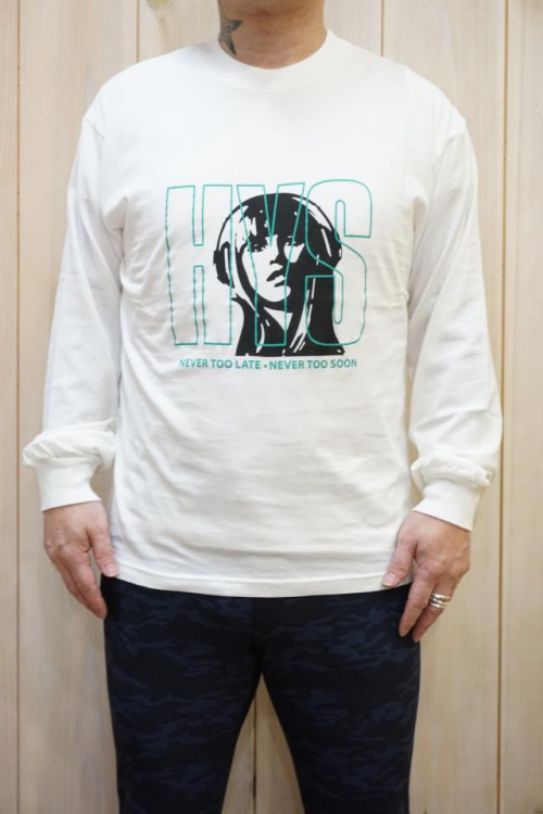 HYSTERIC GLAMOUR 02223CL13 NEVER TOO LATE Tシャツ WHITE 正規通販 メンズ