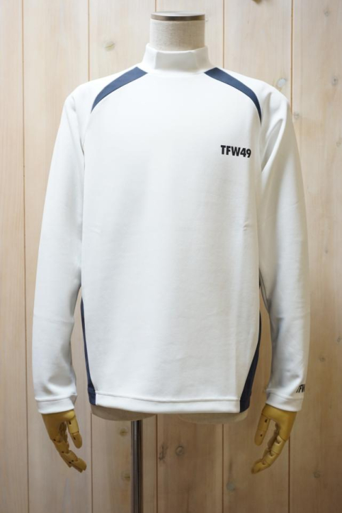 TFW49 ティーエフダブリューフォーティーナイン T102520022 SIDE PANEL LONG SLEEVE MOCKNECK サイドパネルモックネックロングスリーブTシャツ WHITE 正規通販 メンズ ゴルフ