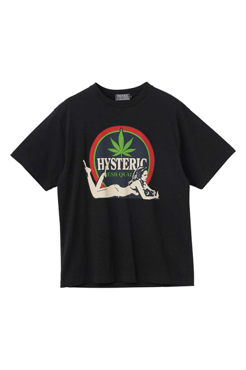 HYSTERIC GLAMOUR ヒステリックグラマー 02261CT25 FRESH QUALITY Tシャツ BLACK 正規通販 メンズ