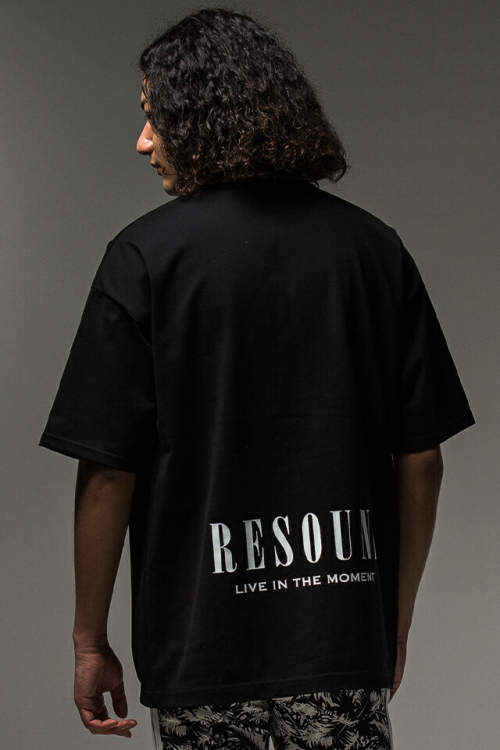 RESOUND CLOTHING  リサウンドクロージング RC23-T-001 BACK ROGO LOOSE TEE バックロゴルーズTシャツ BLACK 正規通販 メンズ