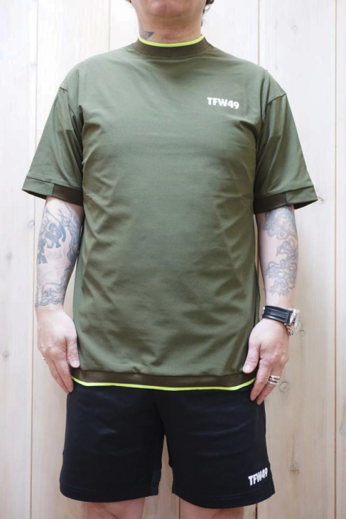 TFW49 ティーエフダブリューフォーティーナイン T102410012 RELAX HALF MOCKNECK リラックスハーフモックネックT KHAKI 正規通販 ゴルフ メンズ