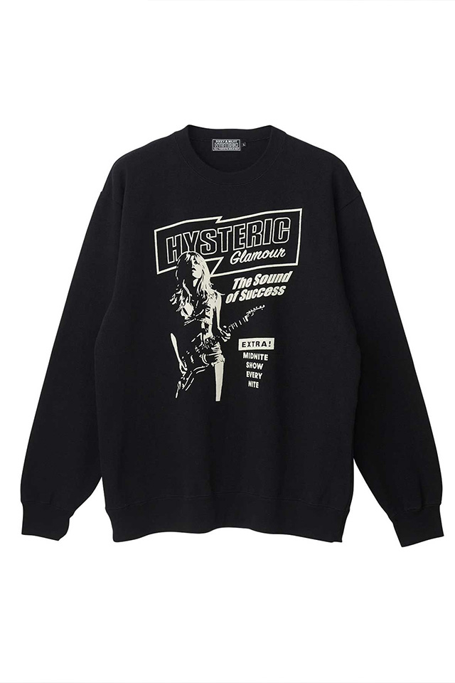 HYSTERIC GLAMOUR ヒステリックグラマー 02263CL12 HG SOUND OF SUCCESS Tシャツ BLACK 正規通販 メンズ