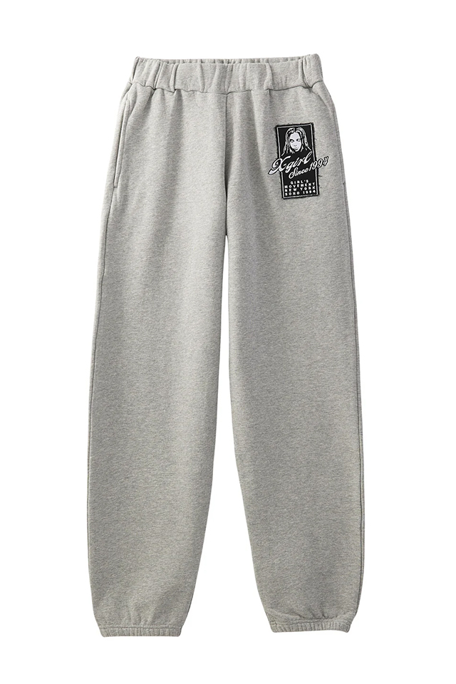 X-girl エックスガール 105253031010 FACE BOX PATCH SWEAT PANTS スウェットパンツ ASH 正規通販 レディース