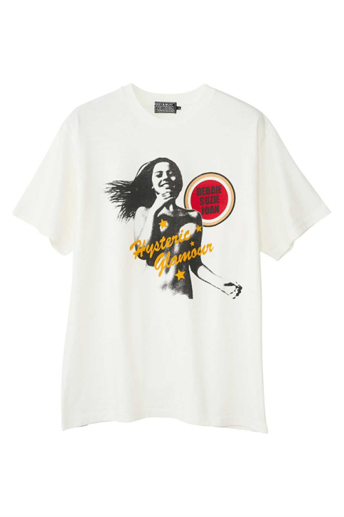 HYSTERIC GLAMOUR ヒステリックグラマー 02251CT42 RUNNIN’ AWAY Tシャツ WHITE 正規通販 メンズ