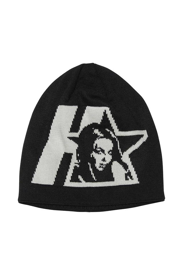 HYSTERIC GLAMOUR ヒステリックグラマー 02253QH06 STAR WOMAN ビーニー BLACK 正規通販 メンズ レディース