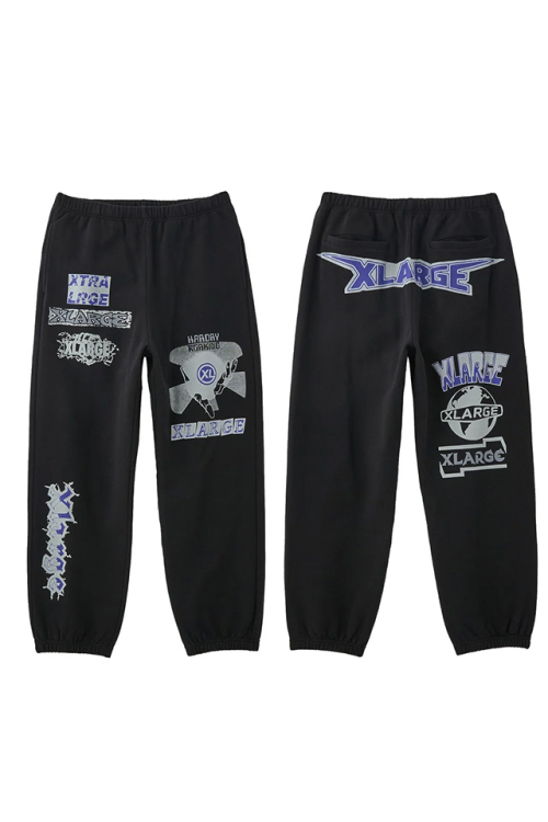 XLARGE エクストララージ 101264031002 MULTI LOGO SWEATPANTS スウェットパンツ BLACK 正規通販 メンズ レディース