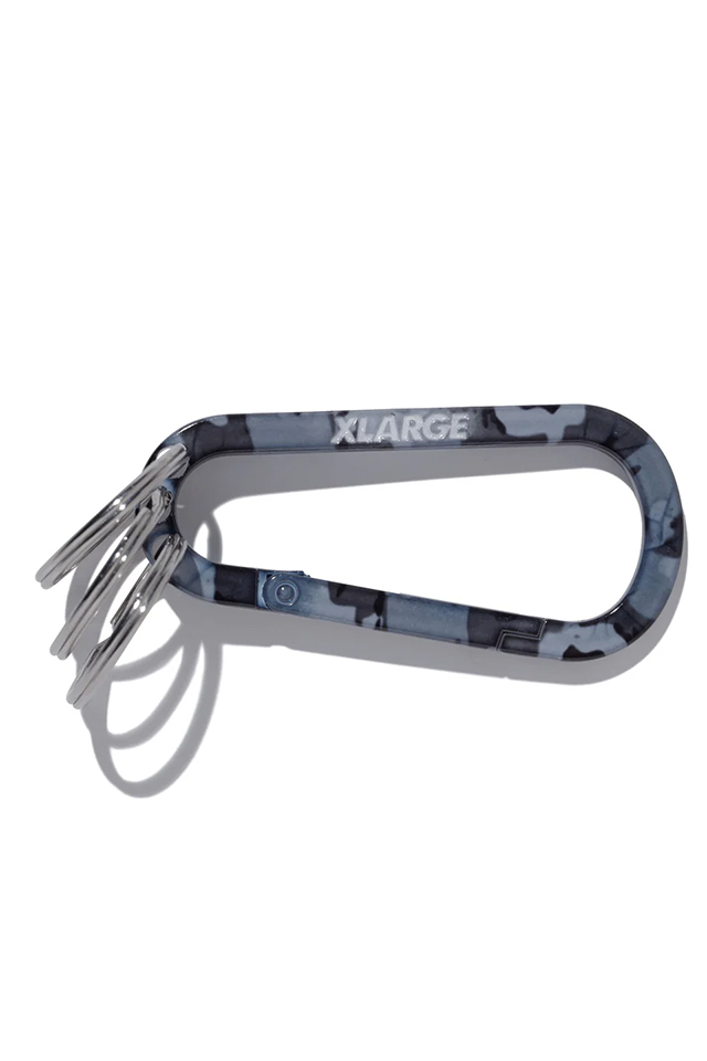 XLARGE エクストララージ 101261054008 STANDARD LOGO KEYRING CARABINER キーリングカラビナ GRAY 正規通販 メンズ レディース