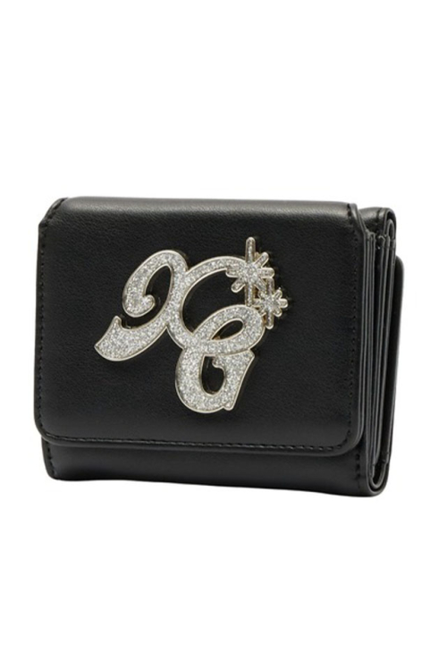 X-girl エックスガール 105264054009 GLITTER XG LOGO MINI WALLET 財布 BLACK 正規通販 レディース