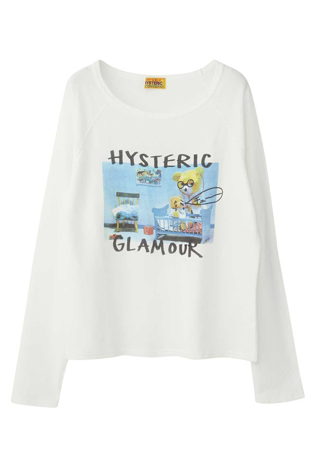 HYSTERIC GLAMOUR ヒステリックグラマー 01241CS02 BABY BEAR スウェット WHITE 正規通販 レディース