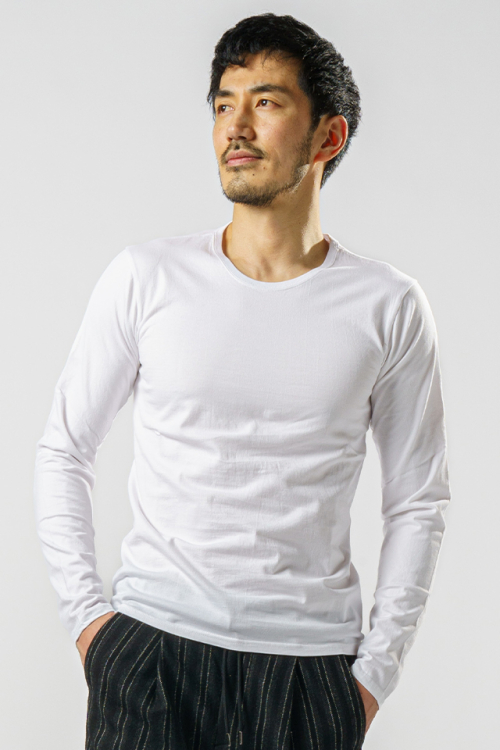 wjk 7880 js01c basic crew-neck L/S ベーシッククルーネックTシャツ WHITE 正規通販 メンズ