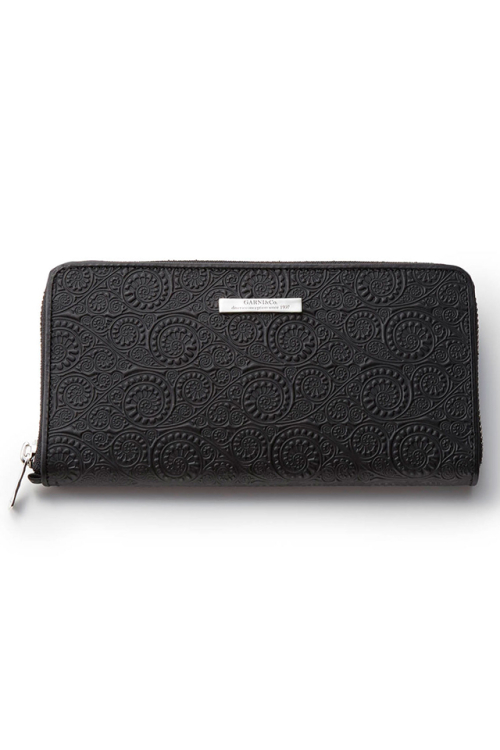 GARNI ガルニ GL16014 Vine Pattern Zip Long Wallet BLACK 財布 正規通販 メンズ レディース