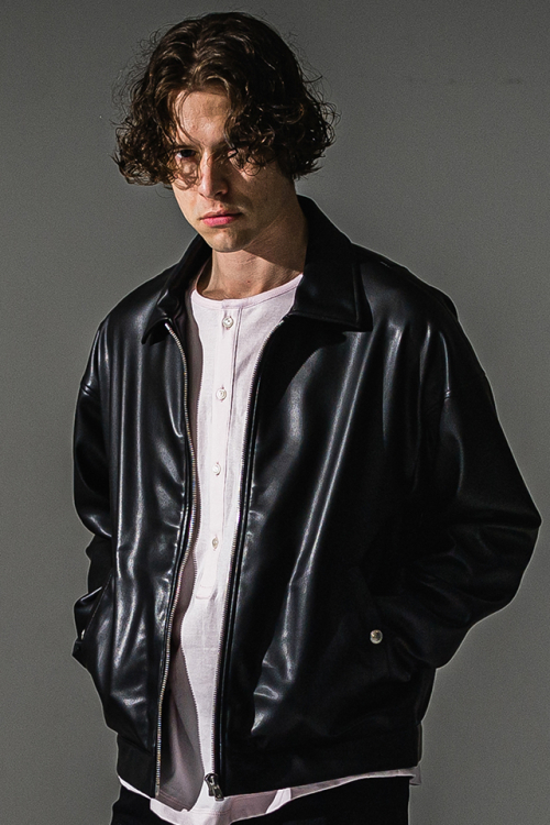 RESOUND CLOTHING リサウンドクロージング RC41-JK-005 leather sp jk エコレザージャケット BLACK 正規通販 メンズ 2026年10月10日入荷予定