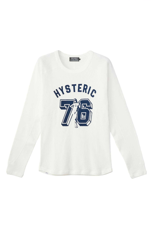 HYSTERIC GLAMOUR ヒステリックグラマー 02253CL16 NUMBER 76 Tシャツ WHITE 正規通販 メンズ
