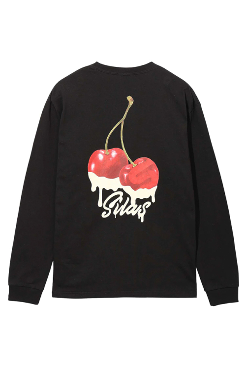 SILAS サイラス 110241011010 CHERRY L/S TEE SILAS ロングスリーブTシャツ BLACK 正規通販 メンズ