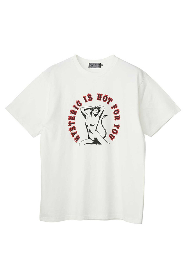 HYSTERIC GLAMOUR ヒステリックグラマー 02263CT02 HOT FOR YOU Tシャツ WHITE 正規通販 メンズ