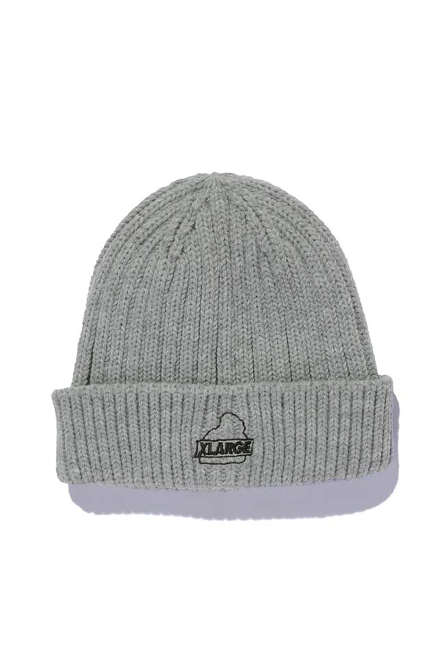 XLARGE エクストララージ 101254051002 SLANTED OG RIB KNIT CAP ニットキャップ ASH 正規通販 メンズ レディース