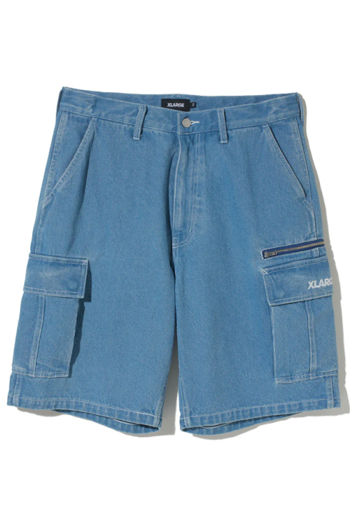 XLARGE エクストララージ 101232031015 DENIM CARGO SHORT PANTS XLARGE デニムカーゴショーツ LtINDIGO 正規通販 メンズ レディース