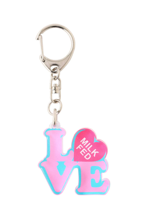 MILKFED. ミルクフェド 103232054005 LOVE KEYCHAIN MILKFED. キーホルダー LtPINK 正規通販 レディース