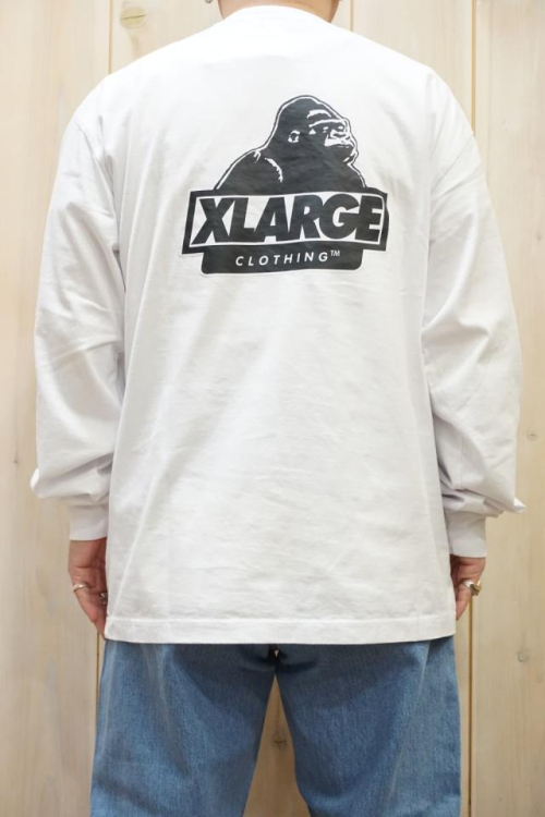 XLARGE エクストララージ 101221011002 SLANTED OG L/S TEE XLARGE ロングスリーブTシャツ WHITE 正規通販 メンズ レディース