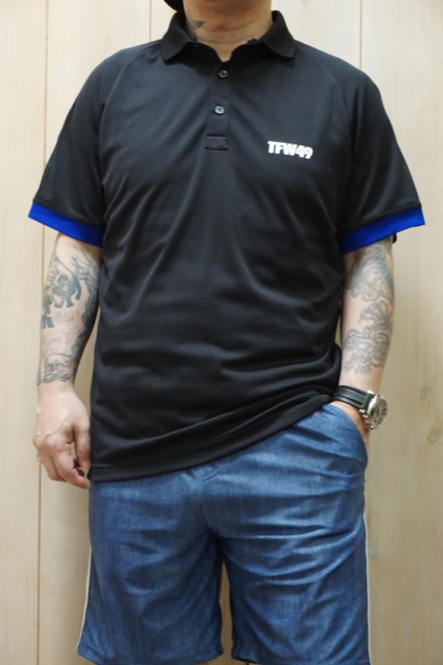TFW49 ティーエフダブリューフォーティーナイン T102210021 ROF POLO 高機能ポロシャツ BLACK × BLUE 正規通販 メンズ ゴルフ