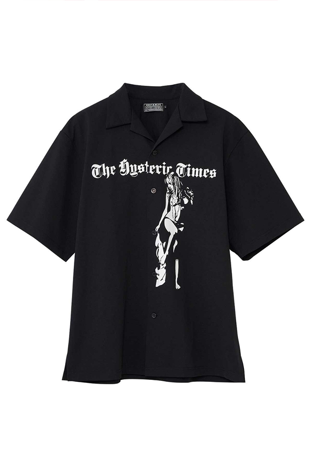 HYSTERIC GLAMOUR ヒステリックグラマー 02251CH04 HYSTERIC TIMES シャツ BLACK 正規通販 メンズ