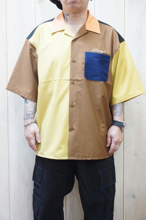 XLARGE エクストララージ 101222014007 CRAZY S/S OPEN COLLAR SHIRT XLARGE オープンカラーシャツ MUSTARD 正規通販 メンズ レディース