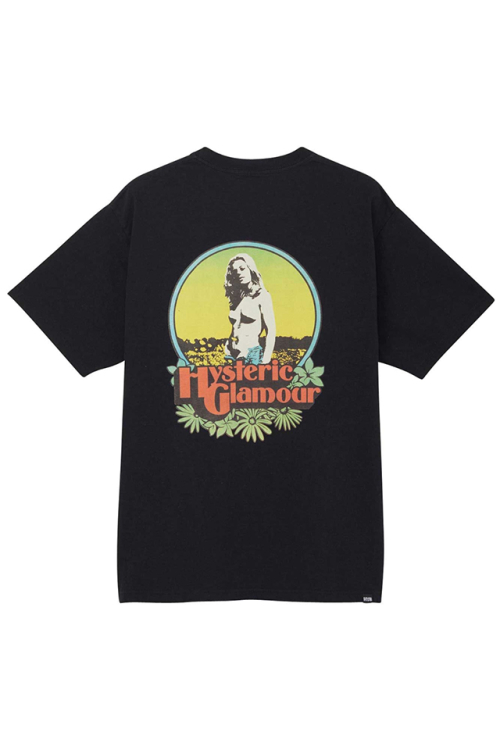 HYSTERIC GLAMOUR ヒステリックグラマー 02241CT13 FLOWER TRIPPIN Tシャツ BLACK 正規通販 メンズ