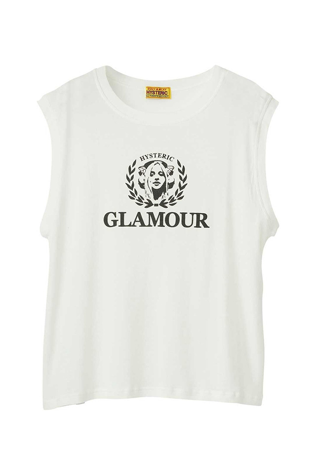 HYSTERIC GLAMOUR ヒステリックグラマー 01261CR01 HG MUSIC ACADEMY ノースリーブ WHITE 正規通販 レディース