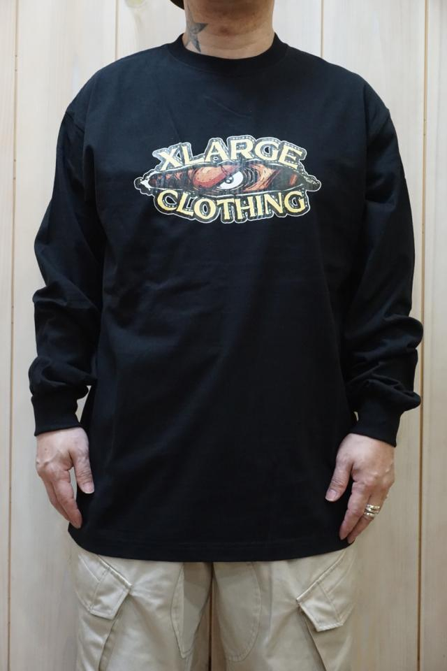 XLARGE エクストララージ 101221011036 SAVAGE BEAST L/S TEE XLARGE ロングスリーブTシャツ BLACK 正規通販 メンズ レディース