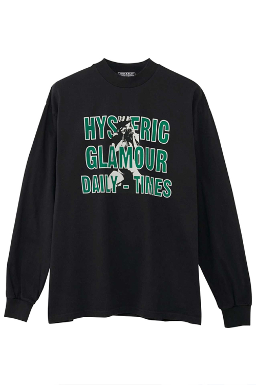 HYSTERIC GLAMOUR ヒステリックグラマー 02231CL03 DAILY HYSTERIC Tシャツ BLACK 正規通販 メンズ