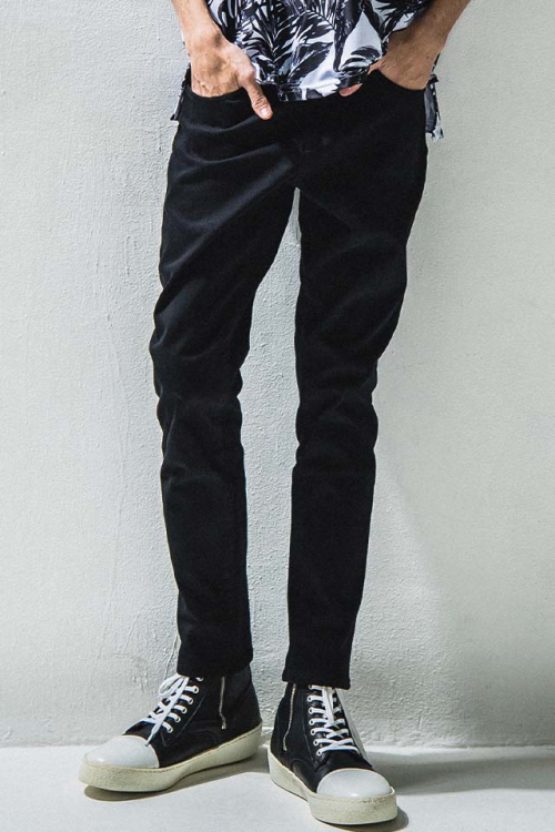 RESOUND CLOTHING  リサウンドクロージング BASIC-ST-020 MICK DENIM JERSEY ミックデニムジャージーンズ BLACK 正規通販 メンズ 2026年2月15日入荷予定