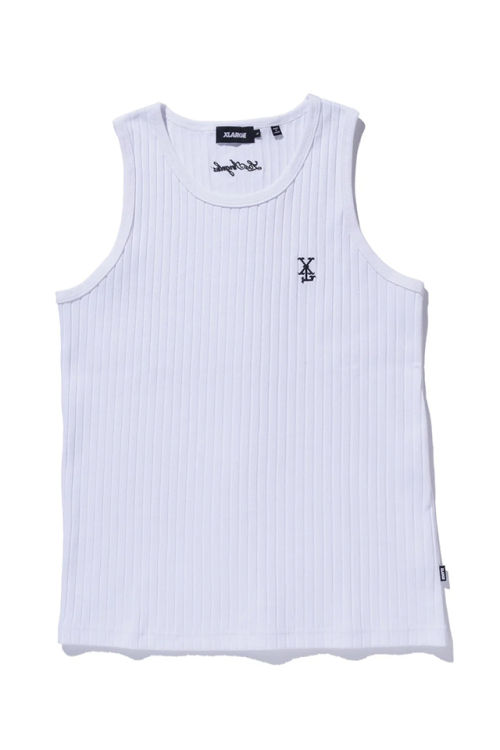 XLARGE エクストララージ 101262013009 DROP NEEDLE RIB TANK TOP タンクトップ WHITE 正規通販 メンズ レディース