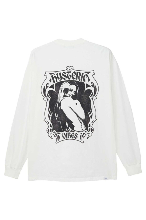 HYSTERIC GLAMOUR ヒステリックグラマー 02241CL01 HYSTERIC VIBES Tシャツ WHITE 正規通販 メンズ