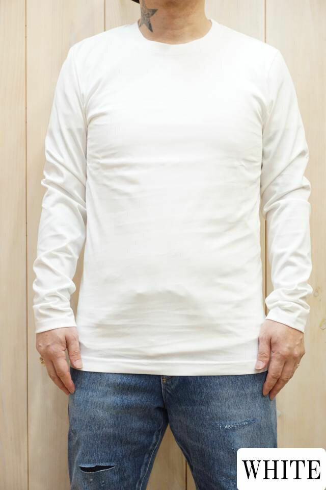 junhashimoto ジュンハシモト 1100000025 101SERIBU C L/S 101セリブクルーネックロングスリーブTシャツ WHITE 正規通販 メンズ