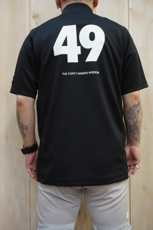 TFW49 ティーエフダブリューフォーティーナイン T102220013 MOCKNECK SIDE MESH T モックネック サイドメッシュTシャツ BLACK 正規通販 メンズ ゴルフ