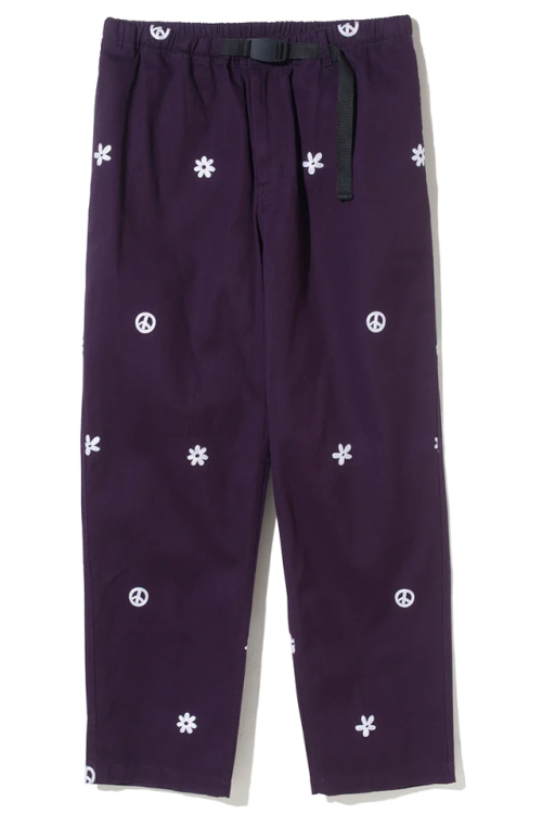 XLARGE エクストララージ 101232031004 PEACE AND FLOWER PANTS XLARGE パンツ PURPLE 正規通販 メンズ レディース