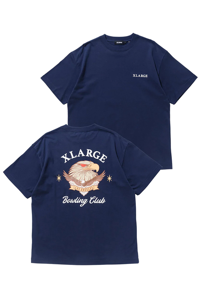 XLARGE エクストララージ 101232011038 BOWLING CLUB S/S TEE XLARGE Tシャツ NAVY 正規通販 メンズ レディース