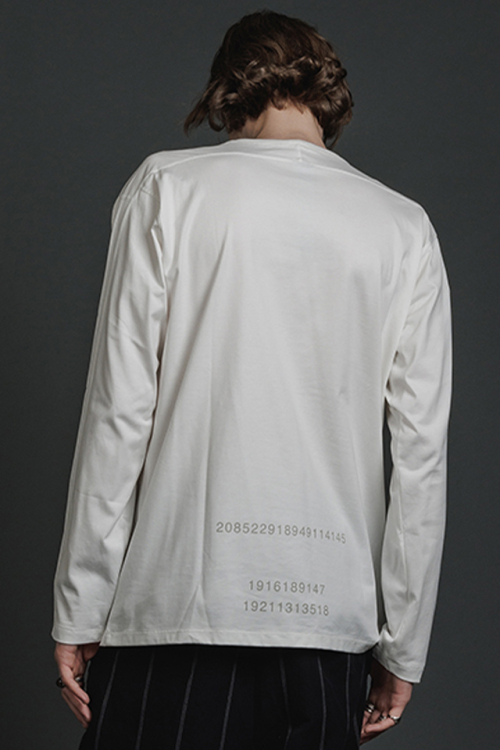 The Viridi-anne ザ　ヴィリジアン VI-3610-01 長袖プリントTシャツ OFF WHITE 正規通販 メンズ