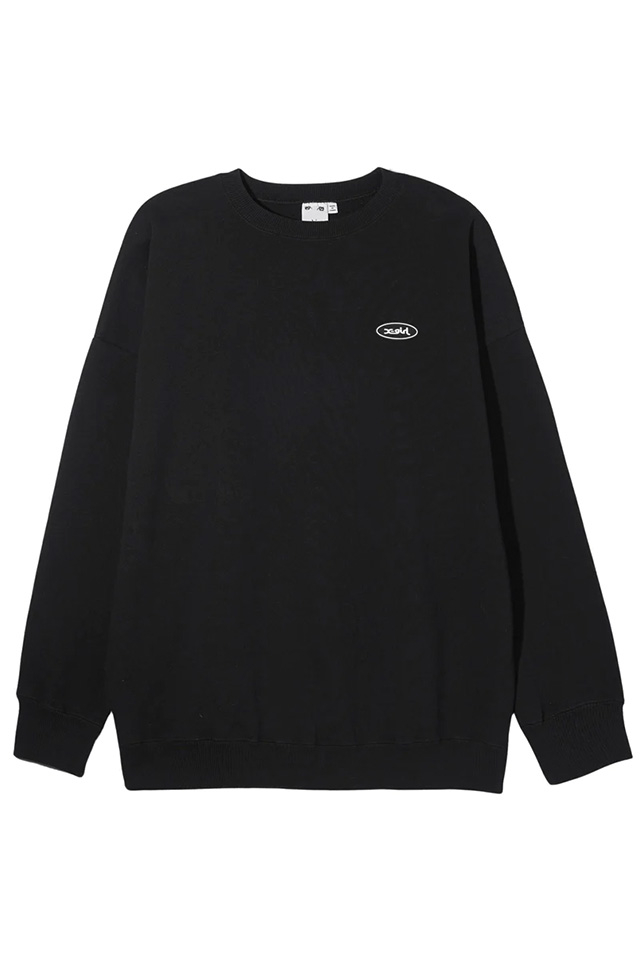 X-girl エックスガール 105234012021 OVAL LOGO BIG SWEAT TOP X-girl ビッグスウェット BLACK 正規通販 レディース