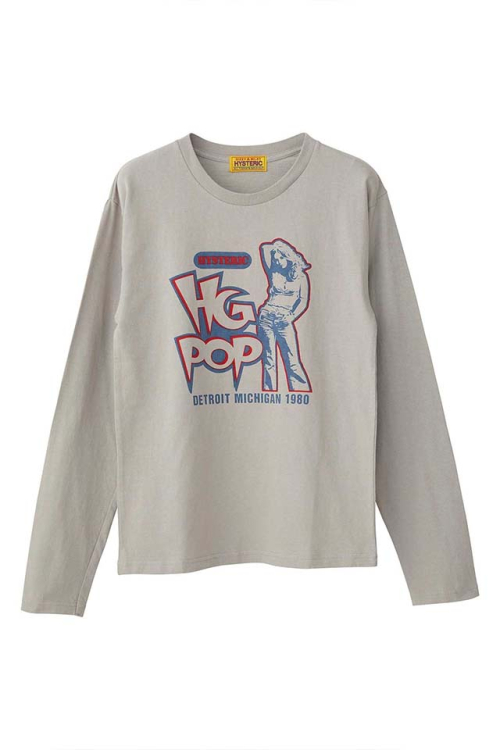 HYSTERIC GLAMOUR ヒステリックグラマー 01253CL13 HG POP Tシャツ GRAY 正規通販 レディース
