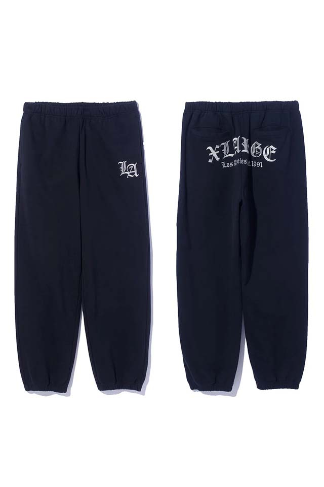 XLARGE エクストララージ 101261031008 OLD ENGLISH SWEAT PANTS スウェットパンツ BLACK 正規通販 メンズ レディース