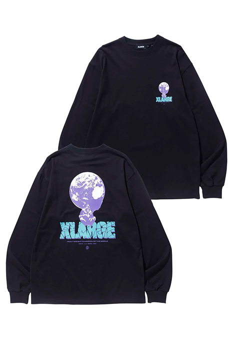 XLARGE エクストララージ 101233011030 CHAMPION OF THE WORLD L/S TEE XLARGE ロングスリーブTシャツ BLACK 正規通販 メンズ レディース