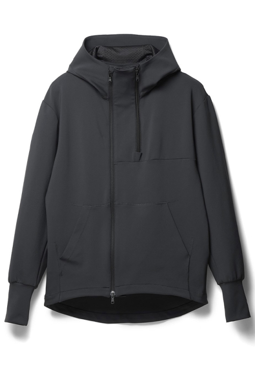 RIPVANWINKLE リップヴァンウィンクル RW-629 HOODED JERSEY ジャージジップパーカー BLACK 正規通販 メンズ